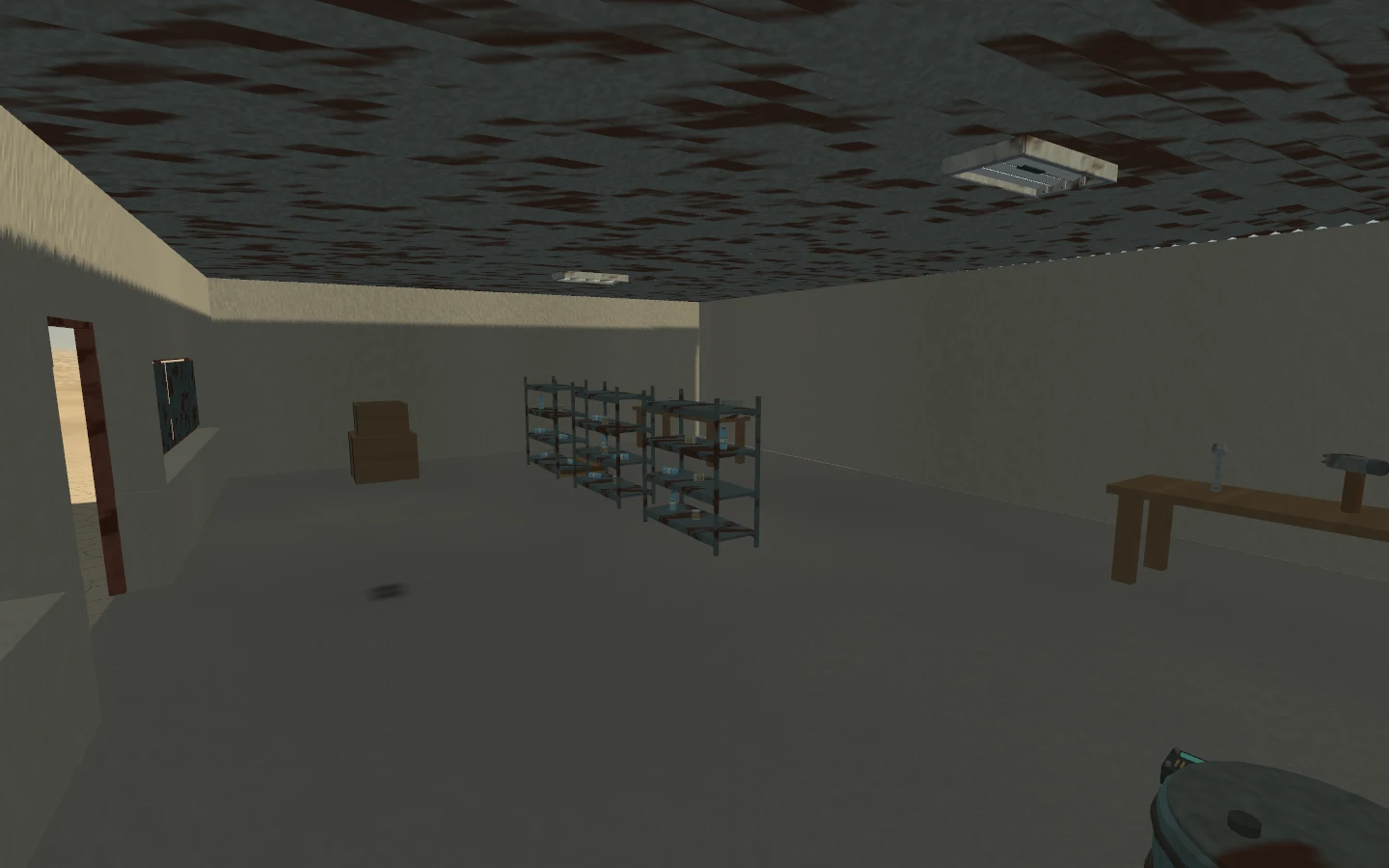 Convenience stock on recoverable shelves inside a newly generated Last Light station.